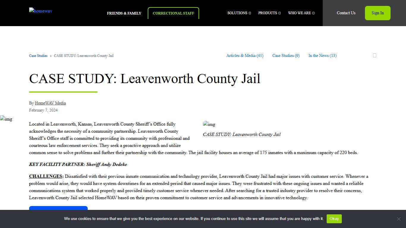CASE STUDY: Leavenworth County Jail - HomeWAV