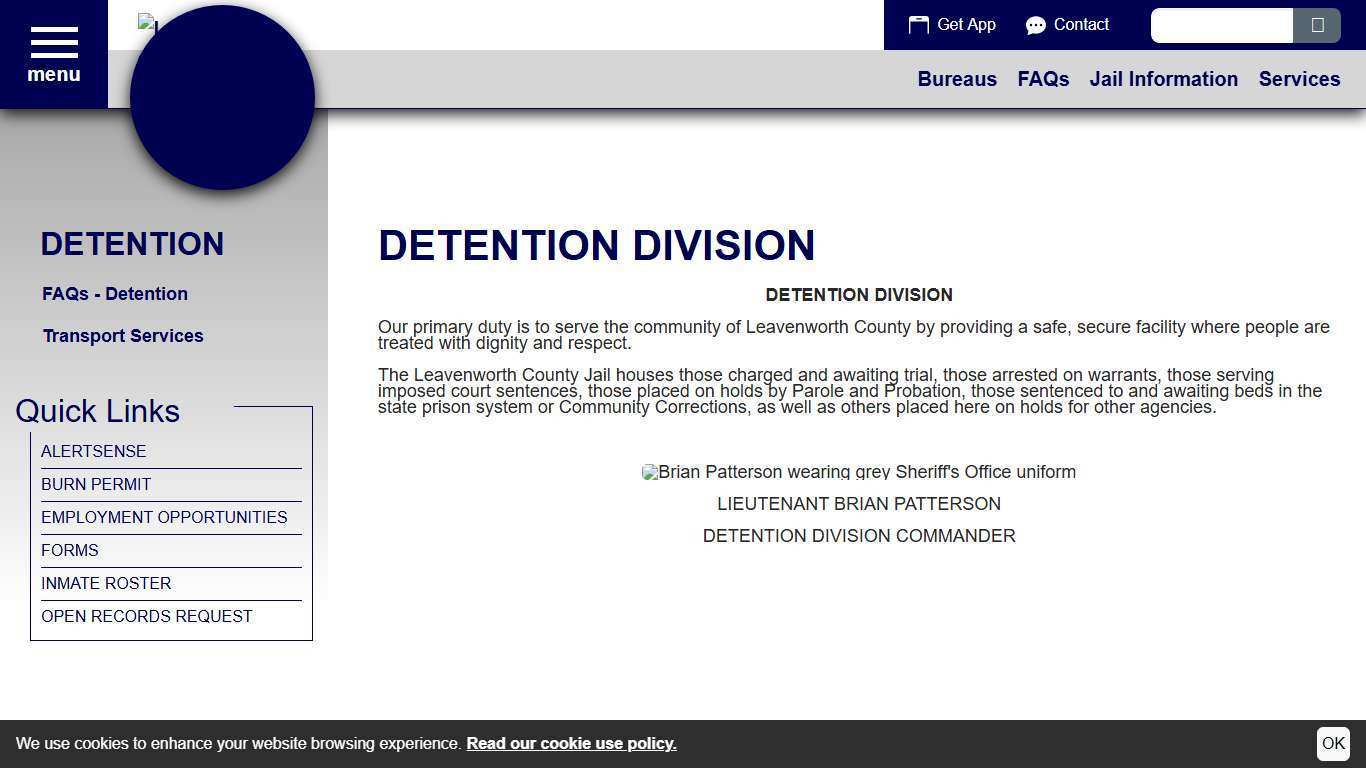 Detention Division | Leavenworth County Sheriff's Office